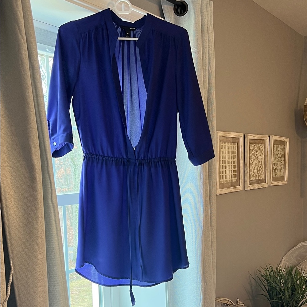 Aqua Purple Shimmer Dress